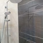 tiled shower